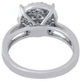 thumbnail image 4 of 14K White Gold Princess & Round Cut Diamond Soleil Engagement Ring 1.00 Ct., 4 of 5