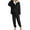Black, variant on UVN Winter Pajamas for Women Fuzzy Loungewear Sets Ladies Fleece Long Sleeve Tops and Long Pants 2 Piece Sleepwear