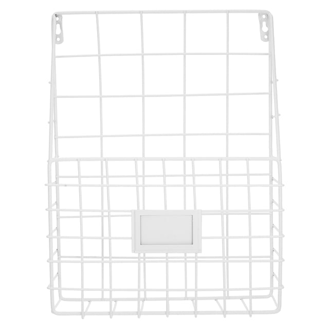 Hanging Wall Files Magazine Holder Decorative Organizer Metal Wire Mounted Storage Baskets