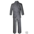 thumbnail image 4 of Boys Baby Toddler Teen Formal Wedding Dark Gray Grey Silver Tuxedo Suits Sz S-20, 4 of 5