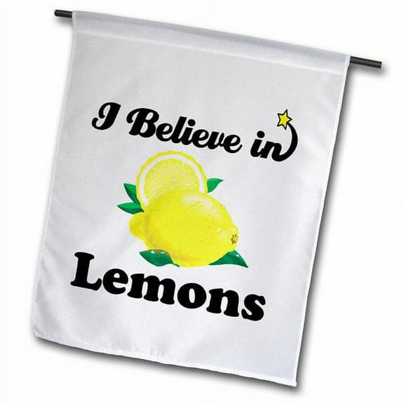 3dRose, I Believe In Lemons, 12 x 18 inch Garden Flag