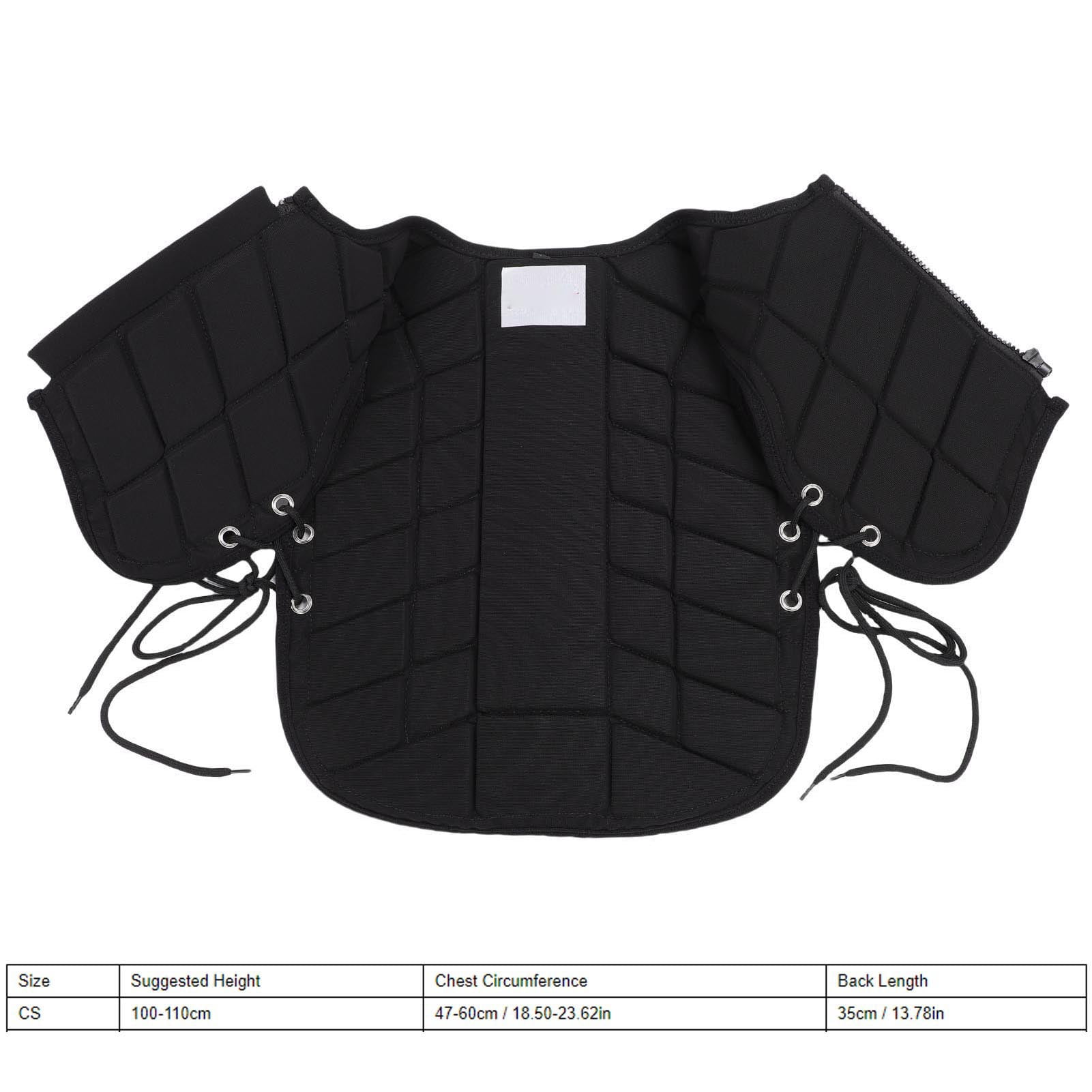 Suodoka Kids Horse Riding Vest Front Zipper Padded Equestrian Protective Gear Safety Body Protector for Equestrian Training and Trail Riding, Size CS, 15.75 inches / 40 cm