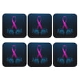 thumbnail image 2 of Disketp Two Human Hands Are Holds Pink Ribbon Awareness Funny Coasters,6 Pcs Leather Coasters With Holder, Perfect Housewarming Hostess Gifts,Protect Furniture From Water Marks Scratch And Damage, 2 of 9