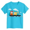 thumbnail image 4 of Ulanda Kids Steam Locomotive Engine Shirt Train Toddler Boys T-Shirt (Sky Blue, 3-4 Years), 4 of 4