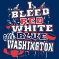 thumbnail image 2 of Washington Hockey "I Bleed Red White & Blue - Go Washington!" Blue Tshirt, 2 of 3