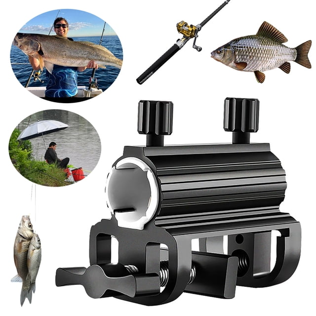 Accesorios para Plataformas Pesca Plataforma Pesca Engrosada Aleación Aluminio Liviana Paragüero Asiento para Al Viento Paragüero Multifuncional para El (negro)