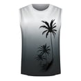 thumbnail image 2 of Tank Tops Men Crewneck Sleeveless Graphic T Shirts Summer Casual Loose Workout Gym Beach Muscle Breathable Vests Grey XL, 2 of 3