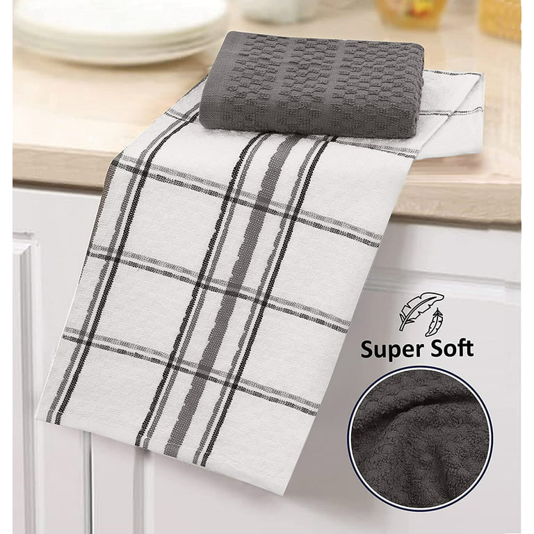 2 Kitchen Towels Super Absorbent Drying Dish Cloth 15 x 25 Soft Cotton Cleaning
