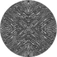 thumbnail image 1 of Ahgly Company Indoor Square Patterned Dark Gray Black Area Rugs, 3' Square, 1 of 6