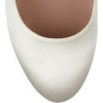 thumbnail image 3 of XYD Women Block Heels Satin Evening Pumps Round Toe Thick Platform Shoes for Events Weddings Size 4.5 White, 3 of 4