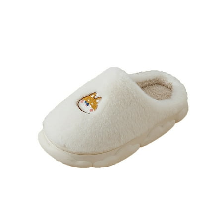 

QYZEU Womens Boot Womens Slippers Open Toe Women Slippers Autumn And Winter Fashion And Comfortable Cartoon Cute Dog Solid Color Warm Non Slip