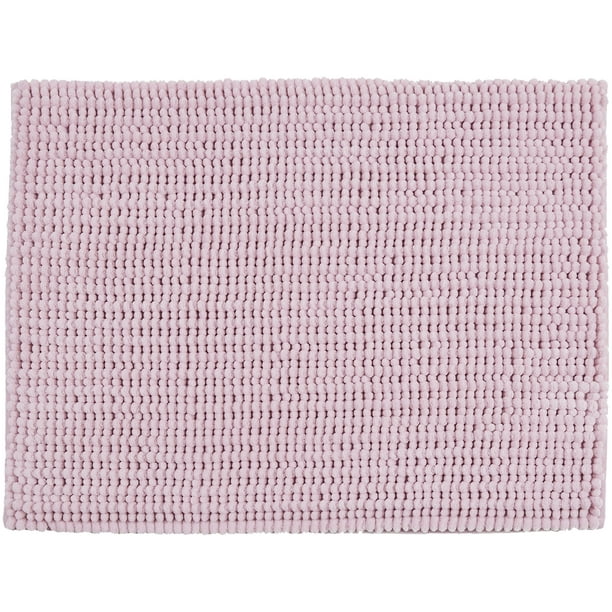 Better Homes & Gardens Memory Foam Noodle Bath Mat, Mauve Splash, 24
