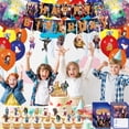 thumbnail image 5 of 68Pcs Sing Music Theme Birthday Party Decorations,Party Supplies Includes Banner,Hanging Swirls,Foil Balloon,Cake Topper, Cupcake Toppers, Balloons, Invitation Cards for Kids Girls Boys Party Favors, 5 of 5