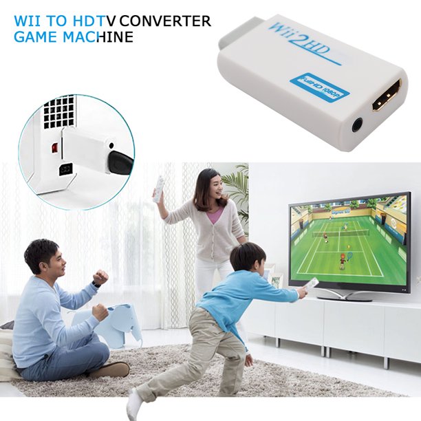 Convertidor Electrónico Full Hd 1080P Wii A 4K Convertidor Compatible Con Hdmi Wii2Hdmi-Compatible Para P