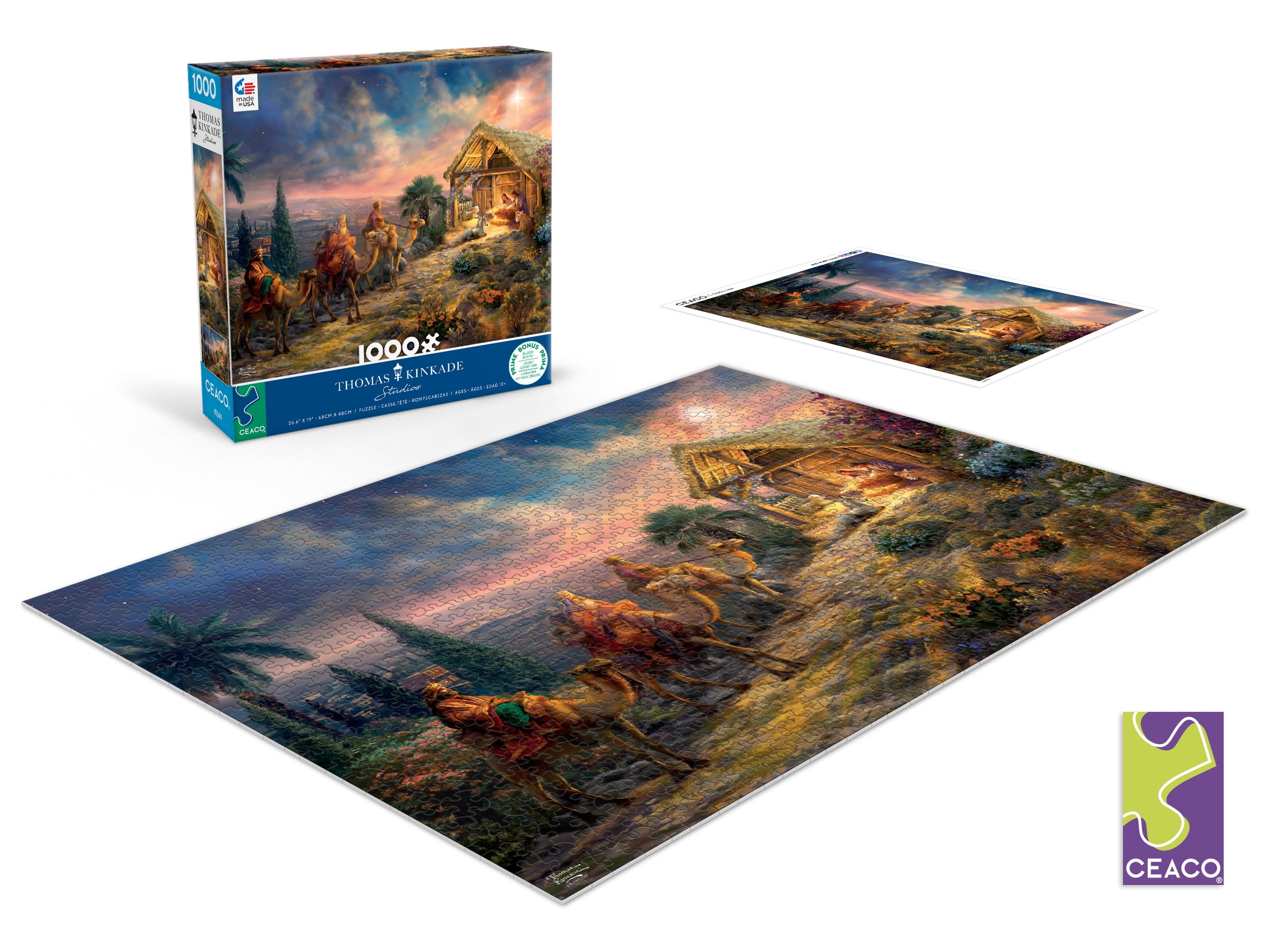 Ceaco 1000 Piece Away in the Manger Interlocking Jigsaw Puzzle