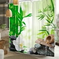 thumbnail image 2 of Zen Spa Shower Curtain Green Bamboo Pebble Stream Relaxing Meditation Shower Curtains Decorative for Bathroom Waterproof Fabric Shower Curtain with Hooks 72x84 Inches, 2 of 5
