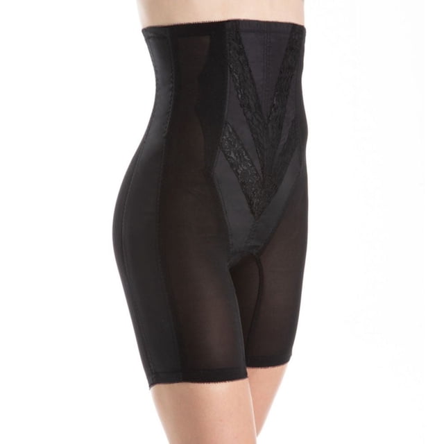 Gaine pour Femmes Rago 6210 Extra Ferme Taille Haute Jambe Longue avec Fermeture Éclair (Noir 6X)
