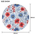 thumbnail image 6 of Pioneer Flower Floral Print Pattern Round Tablecloth 60"x60",Wrinkle Wipeable Table Cloth for Kitchen Dining Room Picnic Patio Party, 6 of 6