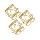 thumbnail image 4 of 3 piezas de servilleteros navideños, anillos para servilletas, reutilizables, multifuncionales y exquisitos Dorado, 4 of 9
