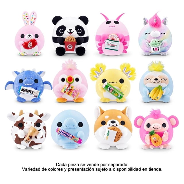Snackles serie 2 Zuru en Forma de Pelota con Peluche Multicolor 1 Pieza