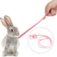 thumbnail image 2 of Arnés ajustable de tela de fibra rosa para conejos, gatos, conejillos de indias, correa para tirar, cuerda para mascotas pequeñas, 2 of 5