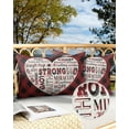 thumbnail image 2 of Inspiration Quotes with Love Heart Outdoor Pillow Covers Set of 2, Decorative Waterproof Throw Pillow Case, Black Red Buffalo Lattice Cotton Linen Soft Cozy Cushion Pillowcases, 2 of 6