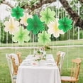 thumbnail image 3 of FWSA WRAPS Set of 9 PCS Paper Flowers Party Decorations for Wall, Groovy Birthday Wedding Room Hanging Decor (Beige, Light Green, Green), 3 of 7