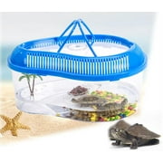 Special Plastic Tank with Lid for Raising Turtles Portable Plastic Turtle Tank
