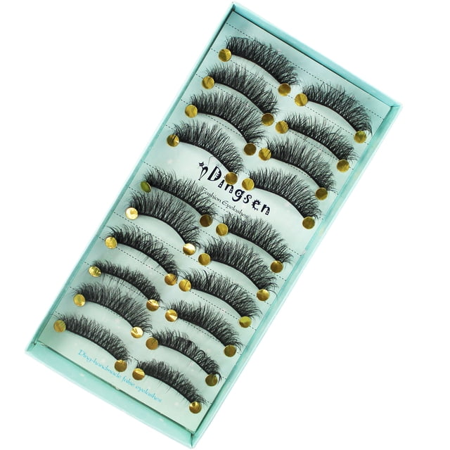Fiudx Pestañas Postizatus, Extensiones de Pestañas En Volúmenes, Estilo Glamuroso y Tenues, Pestañas Postizas Reutilizables, Ideales Selfies de Boda, Maquillaje de Fiesta a Juego, Fibras de Alta Cali