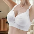 thumbnail image 2 of HNMKIU Cotton Bras for Women Solid Thin Breathable Daily Bra Soft Comfort Wireless, 2 of 4
