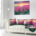thumbnail image 3 of Designart Blooming Tulips at Sunrise - Photography Throw Pillow - 18x18, 3 of 5