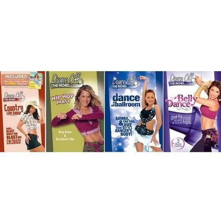 Dance Off the Inches Fitness Bundle: Hip Hop Part / Dance It off Ballroom / Country Line Dance / Fat Burning Belly Dance