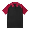 thumbnail image 4 of JCCXIN Toddler Baby Boys School Uniform Polo Shirt Short Sleeve Patchwork Golf Shirts Stretch Active Tops Button Closure Collared Summer Comfort Casual Everyday Clothes,Black,11-12 Years, 4 of 4