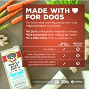 Brutus Bone Broth Chicken for Dogs - 32 oz, All Natural Human Grade Dog Food Topper with Chondroitin Glucosamine Turmeric, Great for Picky Eaters & Dry Food, Tasty & Nutritious