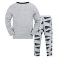 thumbnail image 2 of WIBACKER 2-9 Years Boys' and Toddler Kids Long Sleeve Tops and Pants Sleepwear Little Boys Cotton 2 Piece Pajamas Train Pants Set, 2 of 12