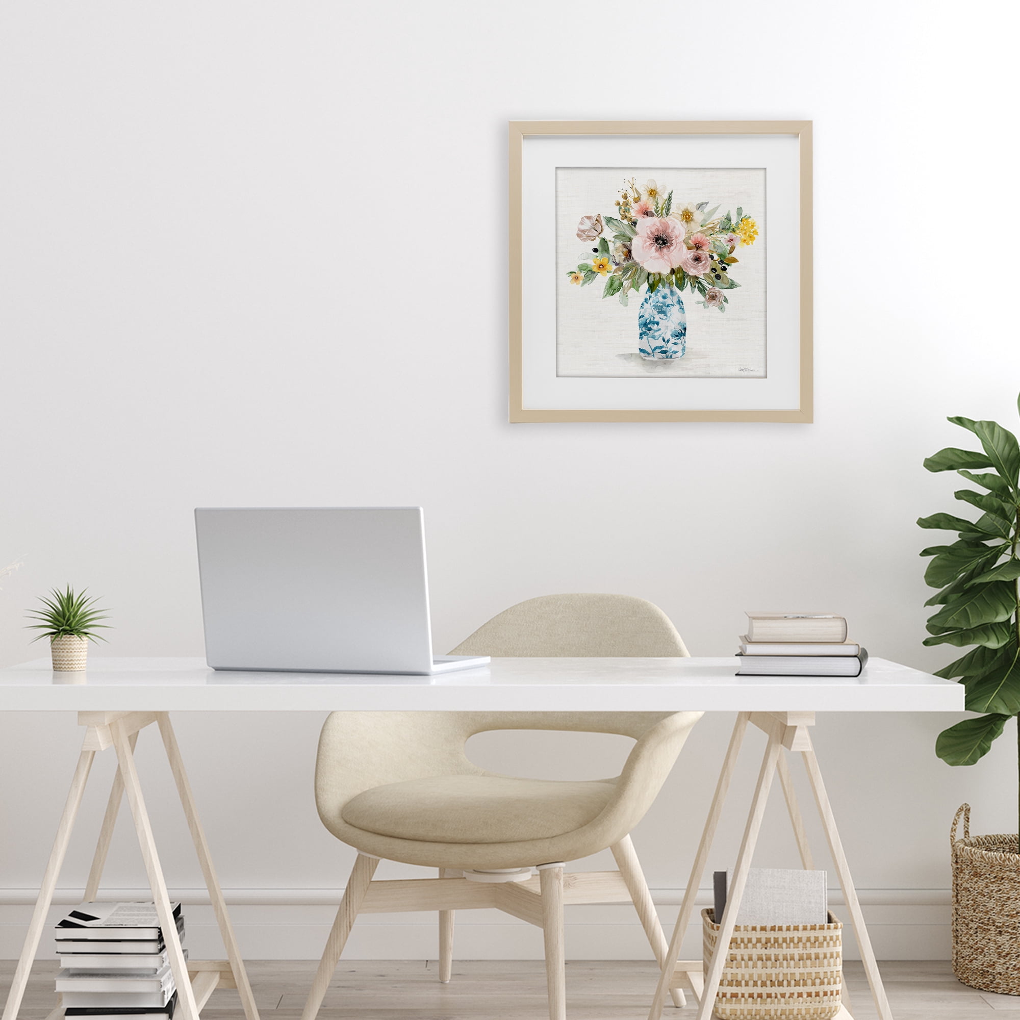 Stupell Industries Summer Chinoiserie Assortment Birch Framed Print Under Glass, design by Carol Robinson