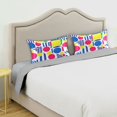 thumbnail image 3 of Yayeee Pillowcase Standard Size Set of 2 Satin Wrinkle Resistant Pillow Case, Red Retro Shapes, 3 of 7
