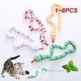 thumbnail image 2 of 1~8PCS Cartoon Pet Cat Toy Stick Rod Mouse Toy with Mini Bell Cat Catcher Teaser Interactive Cat Toy Kitten 懈谐褉褍褕泻懈 写谢褟 Style C 2pcs, 2 of 6