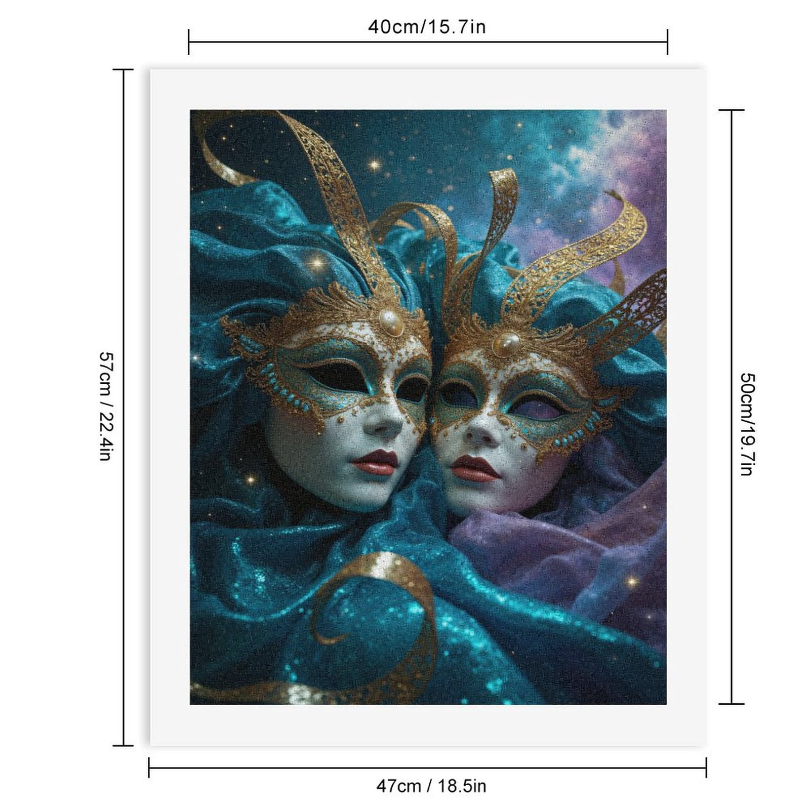 Paint By Numbers Kit for Adults Beginner - DIY Enigmatic Masquerade Fantasy Art Canvas Painting Kits for Adults, Frameless Paint By Number for Adults for Home Wall Decor 16x20 Inch