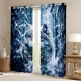 thumbnail image 2 of Castle Fairy Kids Teens Adults Wildlife Wolf Blackout Curtains Set of 2 (52x84 Each),Winter Woodland Window Curtains,Jungle Animal Curtains and Drapes,Microfiber Bedroom Decor, 2 of 6