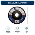 thumbnail image 4 of Benchmark Abrasives 4.5" x 7/8" High Density Jumbo Zirconia Type 27 Flap Disc 10 Pack - 40 Grit, 4 of 7