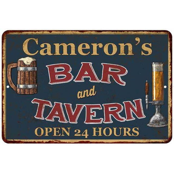 Cameron's Green Bar & Tavern Rustic Sign Decor 8x12 108120047715