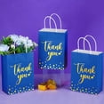 thumbnail image 5 of 100 Pcs Thank You Gift Bags Bulk Paper Gold Thank You Wedding Bags with Handle for Business, Shopping, Wedding, Baby Shower, Party Favors (Royal Blue), 5 of 12
