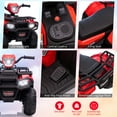 thumbnail image 5 of Luku 12V Kids Ride on ATV, Battery-Operated 4 Wheeler for Ages 3-6 with Led Lights, High/Low Speed Settings, Music, USB Connectivity, forward & Backward Motion - Ride-On Quad for Boys&Girls, 5 of 6