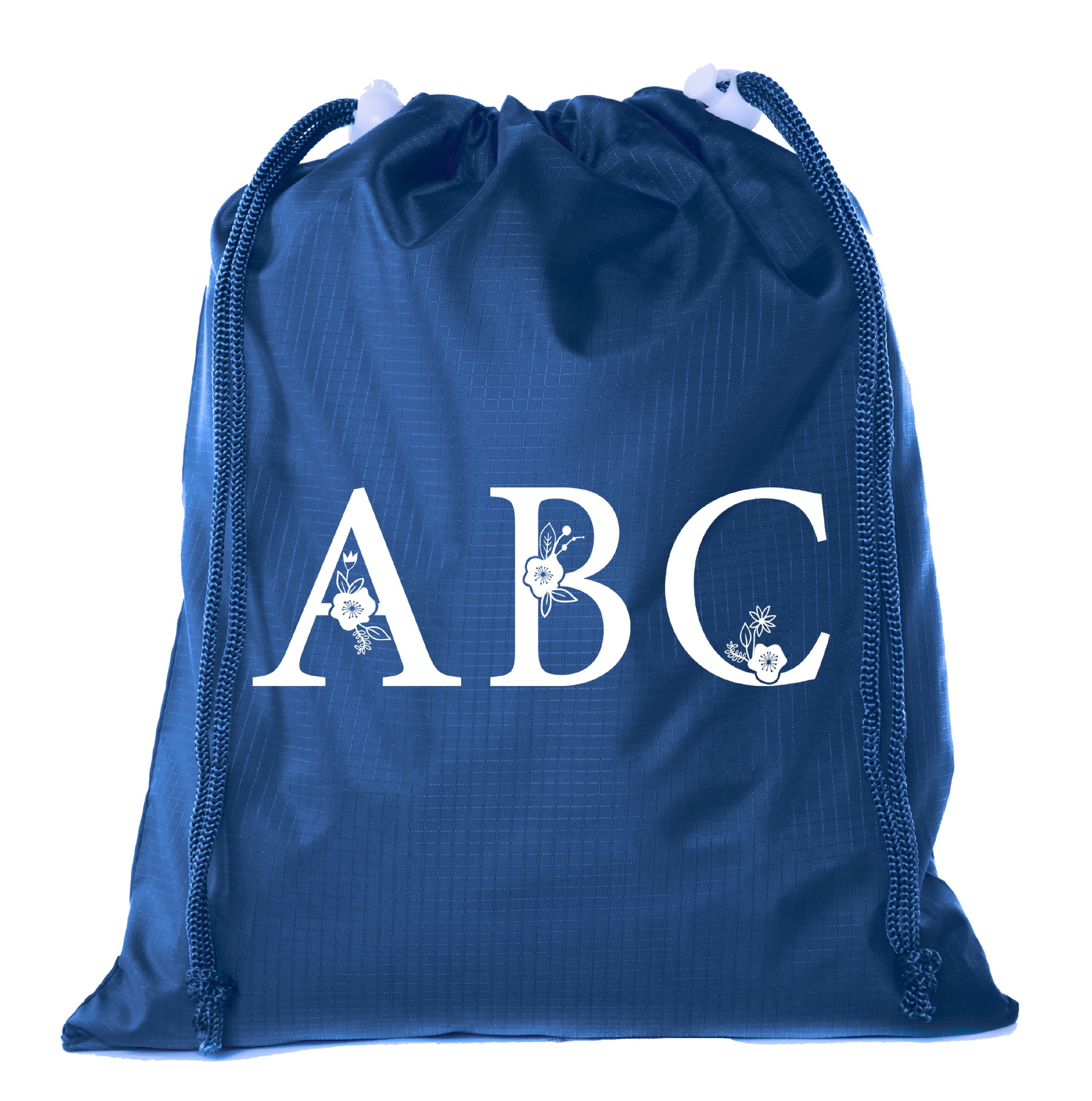 Custom Monogram Cinch Sacks, Bulk Drawstring Bags, Personalized Pull ...