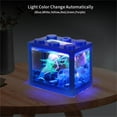 thumbnail image 6 of Black Colour Small Fish Tank, Mini Fish Tank Stackable Cube Tank , Ant Feeding Case Mini Reptile Row Box, 6 of 7