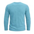 thumbnail image 5 of Kalauyu Mens Waffle Knit Textured Shirts Long Sleeve Round Neck Blouse Soft Stretch Casual Spring Fall Daily Wear Tunic Tops, 5 of 7