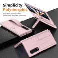 thumbnail image 2 of for Samsung Galaxy Z Fold 4 Case, Stylish Wristband Kickstand Silicone Screen Protector Drop Protective Skin-Friendly Shockproof Folding Case Cover for Samsung Galaxy Z Fold 4, Pink, 2 of 7