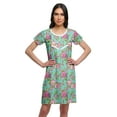 thumbnail image 1 of Moomaya Womens Button Placket Nursing Nightwear Printed Nightdress For Ladies, 1 of 5