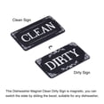 thumbnail image 4 of Dishwasher Magnet Clean Dirty Sign Rectangle Garland Black-Black Version Easy to Slide for Dishwasher Indication, 4 of 4